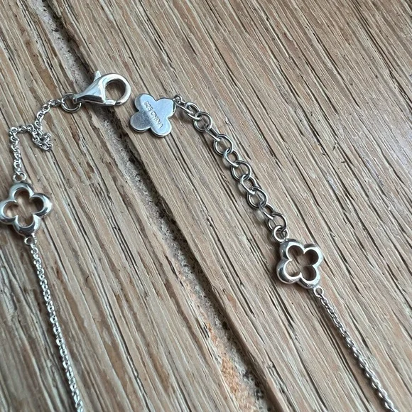 Heidi Klum sterling silver clover long necklace - Picture 8 of 9